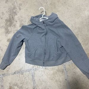 Grey royalty crop full zip sweatshirt. Size small. Worn maybe once or twice
